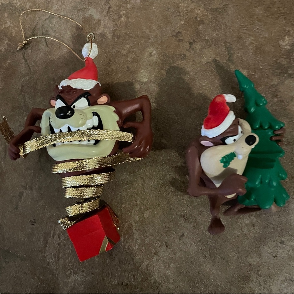 Bundle of 2 Tasmanian Devil Christmas ornaments